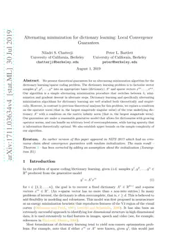 Alternating minimization for dictionary learning: Local Convergence
  Guarantees