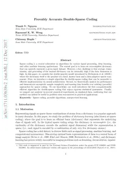 Provably Accurate Double-Sparse Coding