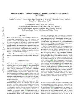 Breast density classification with deep convolutional neural networks