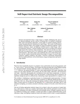 Self-Supervised Intrinsic Image Decomposition