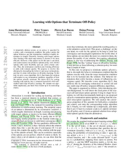 Learning with Options that Terminate Off-Policy