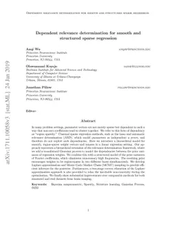 Dependent relevance determination for smooth and structured sparse
  regression
