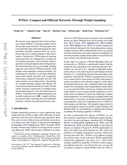 WSNet: Compact and Efficient Networks Through Weight Sampling