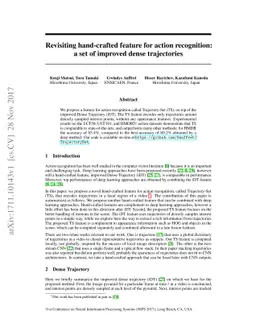 Revisiting hand-crafted feature for action recognition: a set of
  improved dense trajectories