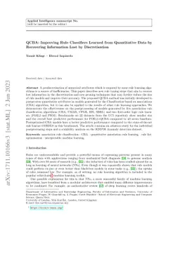 QCBA: Improving Rule Classifiers Learned from Quantitative Data by
  Recovering Information Lost by Discretisation