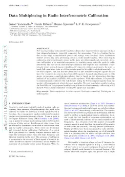Data Multiplexing in Radio Interferometric Calibration