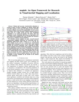 maplab: An Open Framework for Research in Visual-inertial Mapping and
  Localization