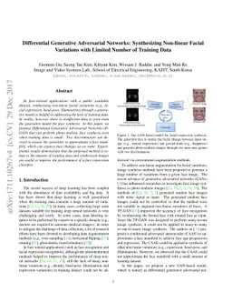 Differential Generative Adversarial Networks: Synthesizing Non-linear
  Facial Variations with Limited Number of Training Data