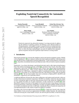 Exploiting Nontrivial Connectivity for Automatic Speech Recognition