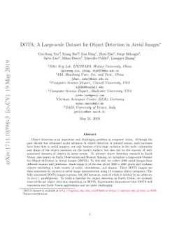 DOTA: A Large-scale Dataset for Object Detection in Aerial Images