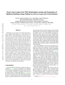 Deep Lesion Graphs in the Wild: Relationship Learning and Organization
  of Significant Radiology Image Findings in a Diverse Large-scale Lesion
  Database