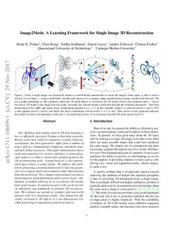 Image2Mesh: A Learning Framework for Single Image 3D Reconstruction