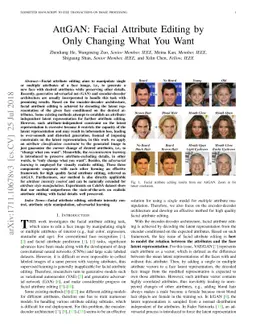 AttGAN: Facial Attribute Editing by Only Changing What You Want