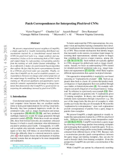 Patch Correspondences for Interpreting Pixel-level CNNs