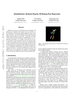 DeepSkeleton: Skeleton Map for 3D Human Pose Regression