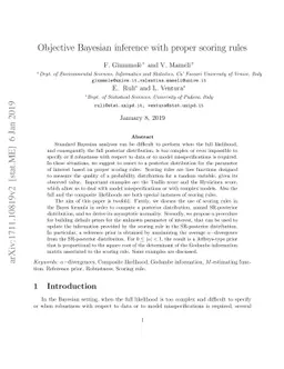 Objective Bayesian inference with proper scoring rules
