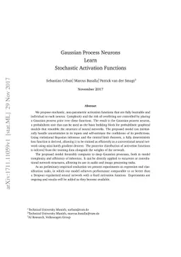 Gaussian Process Neurons Learn Stochastic Activation Functions