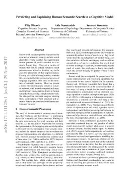 Predicting and Explaining Human Semantic Search in a Cognitive Model