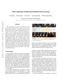 Video Captioning via Hierarchical Reinforcement Learning