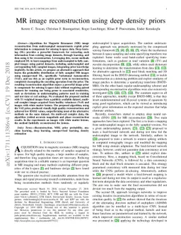 MR image reconstruction using deep density priors