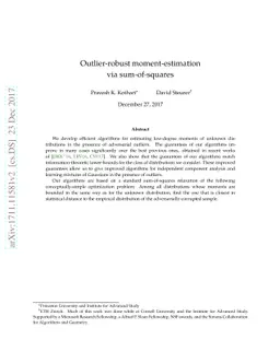 Outlier-robust moment-estimation via sum-of-squares