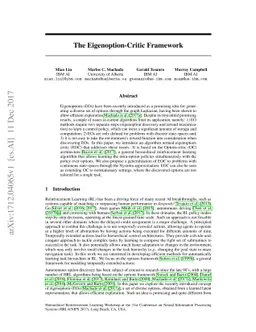 The Eigenoption-Critic Framework
