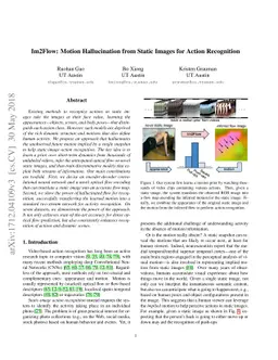 Im2Flow: Motion Hallucination from Static Images for Action Recognition