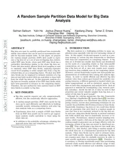 A Random Sample Partition Data Model for Big Data Analysis