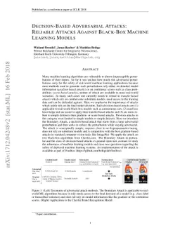 Decision-Based Adversarial Attacks: Reliable Attacks Against Black-Box
  Machine Learning Models