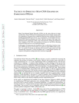 Tactics to Directly Map CNN graphs on Embedded FPGAs