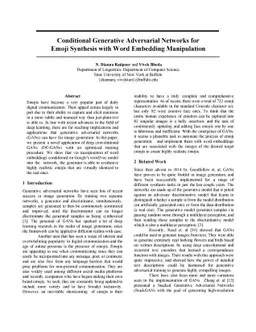 Conditional Generative Adversarial Networks for Emoji Synthesis with
  Word Embedding Manipulation