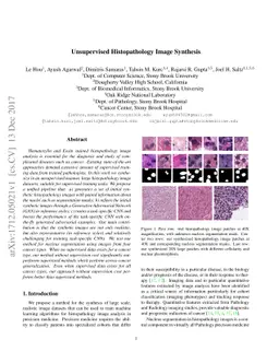 Unsupervised Histopathology Image Synthesis