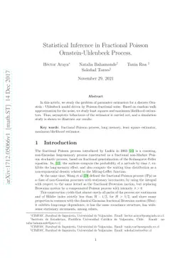 Statistical Inference in Fractional Poisson Ornstein-Uhlenbeck Process