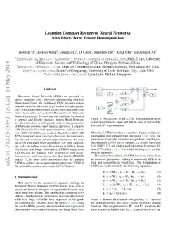 Learning Compact Recurrent Neural Networks with Block-Term Tensor
  Decomposition