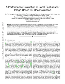 A Performance Evaluation of Local Features for Image Based 3D
  Reconstruction