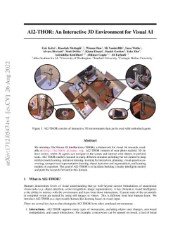 AI2-THOR: An Interactive 3D Environment for Visual AI