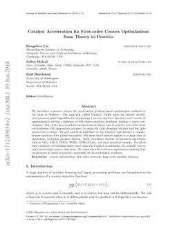 Catalyst Acceleration for First-order Convex Optimization: from Theory
  to Practice