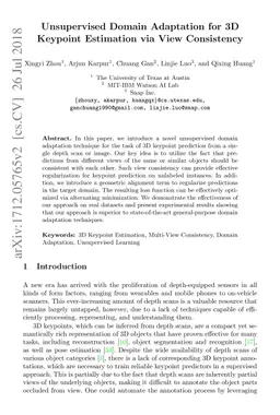 Unsupervised Domain Adaptation for 3D Keypoint Estimation via View
  Consistency