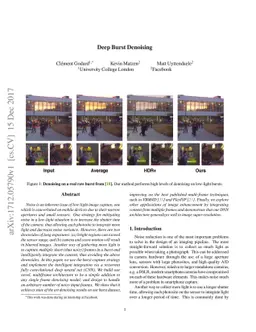 Deep Burst Denoising