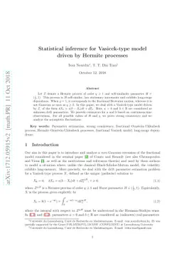 Statistical inference for Vasicek-type model driven by Hermite processes