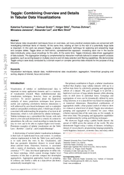 Taggle: Combining Overview and Details in Tabular Data Visualizations