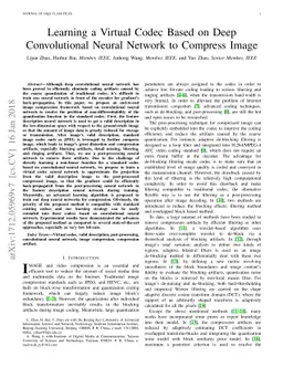 Learning a Virtual Codec Based on Deep Convolutional Neural Network to
  Compress Image