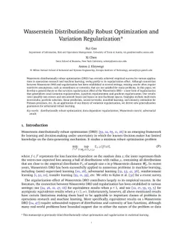 Wasserstein Distributionally Robust Optimization and Variation
  Regularization