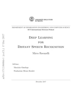 Deep Learning for Distant Speech Recognition
