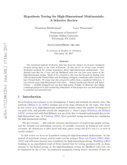 Hypothesis Testing for High-Dimensional Multinomials: A Selective Review