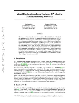 Visual Explanations from Hadamard Product in Multimodal Deep Networks