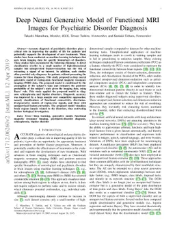 Deep Neural Generative Model of Functional MRI Images for Psychiatric
  Disorder Diagnosis