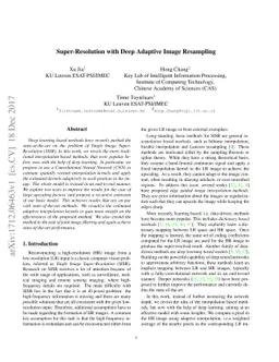 Super-Resolution with Deep Adaptive Image Resampling