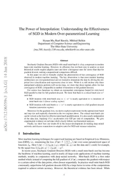 The Power of Interpolation: Understanding the Effectiveness of SGD in
  Modern Over-parametrized Learning
