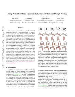 Mining Point Cloud Local Structures by Kernel Correlation and Graph
  Pooling